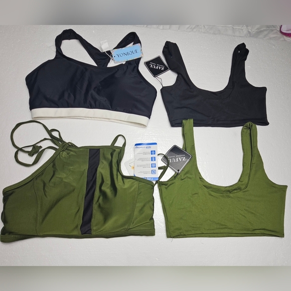 Womens Sz SMALL Sports Bra Swim Tops NWT - Picture 2 of 10